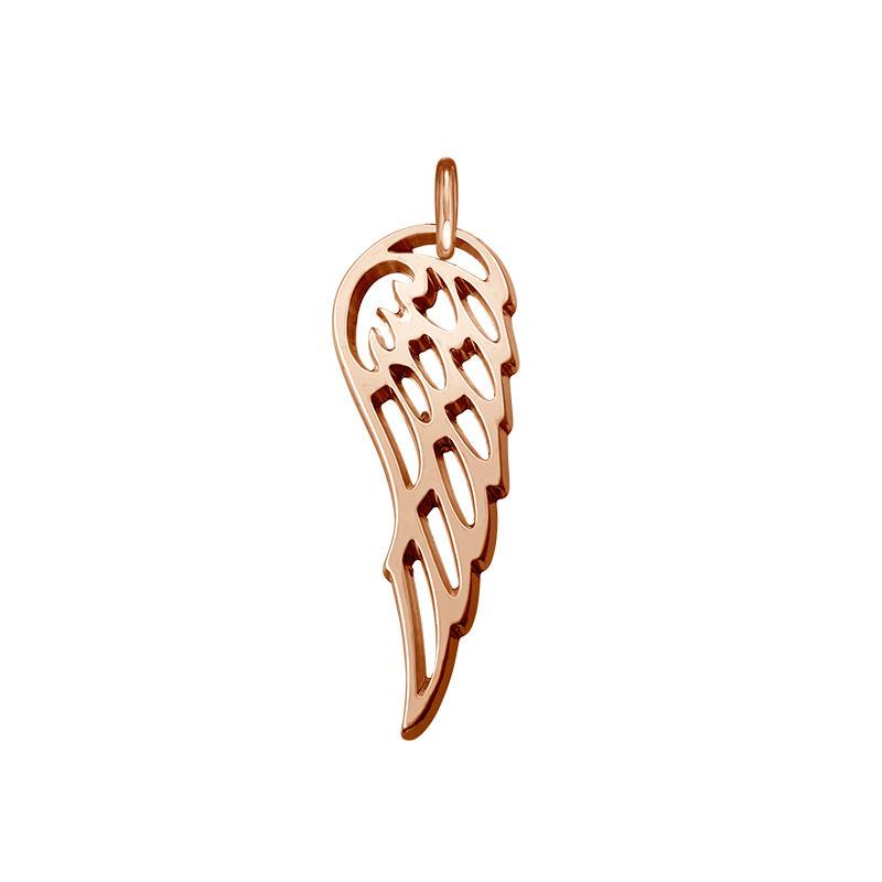 Angel Wing Charm - Rose Gold Plated product photo