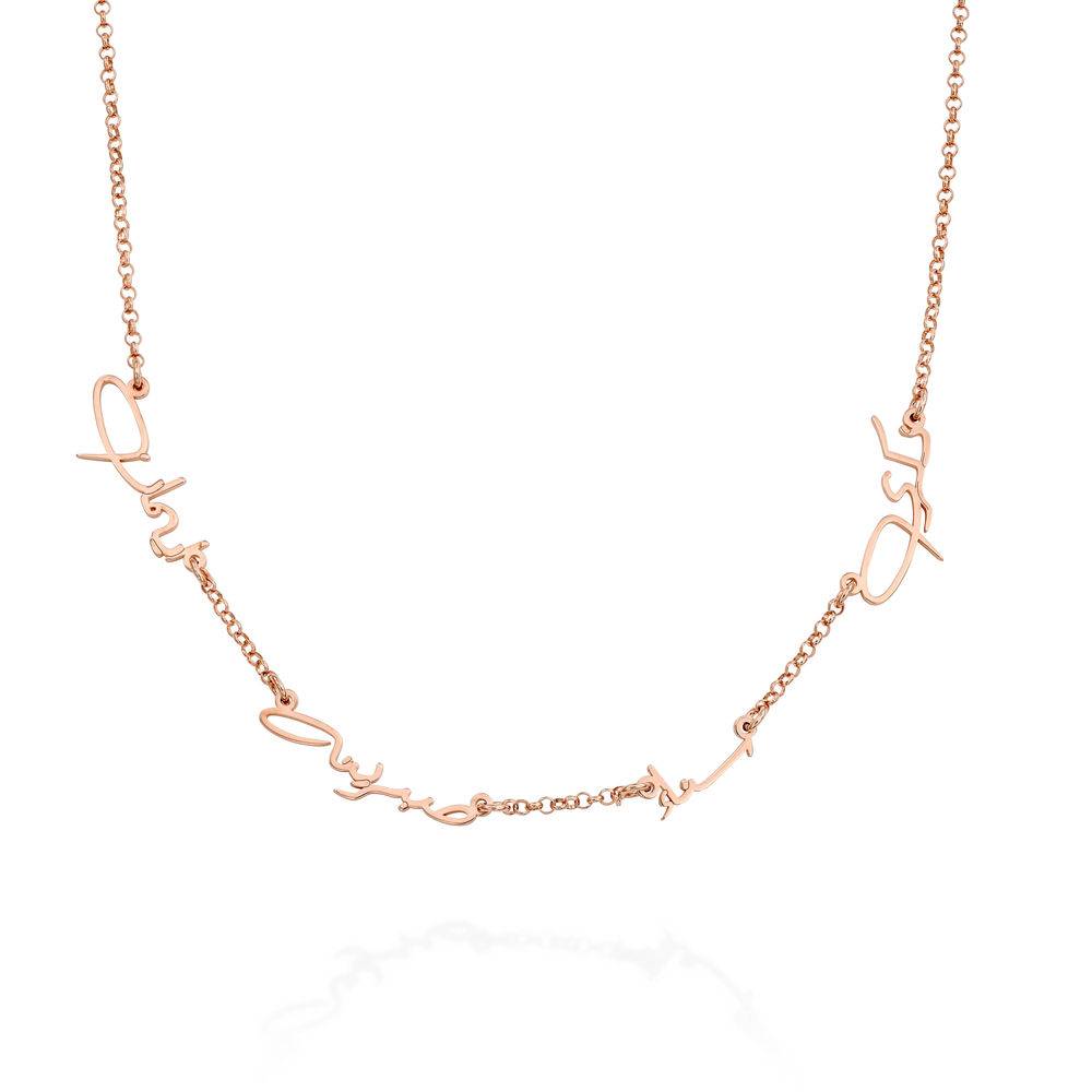 Arabic Multiple Name Necklace in 18ct Rose Gold Plating product photo