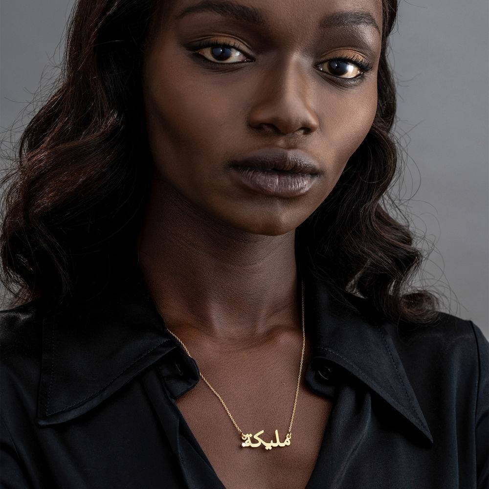 Collana Araba personalizzata con nome e diamante placcata in oro-5 foto del prodotto