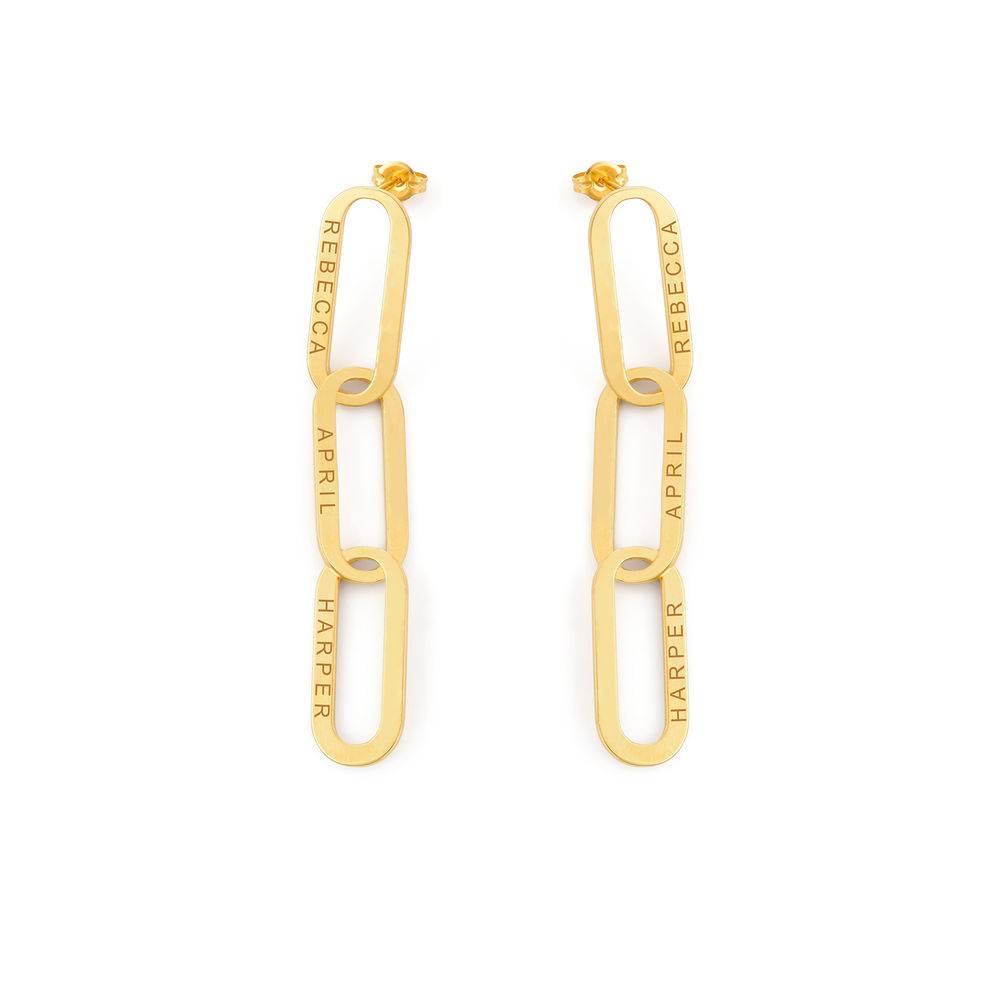 Aria Link Chain Earrings in Vermeil-3 product photo