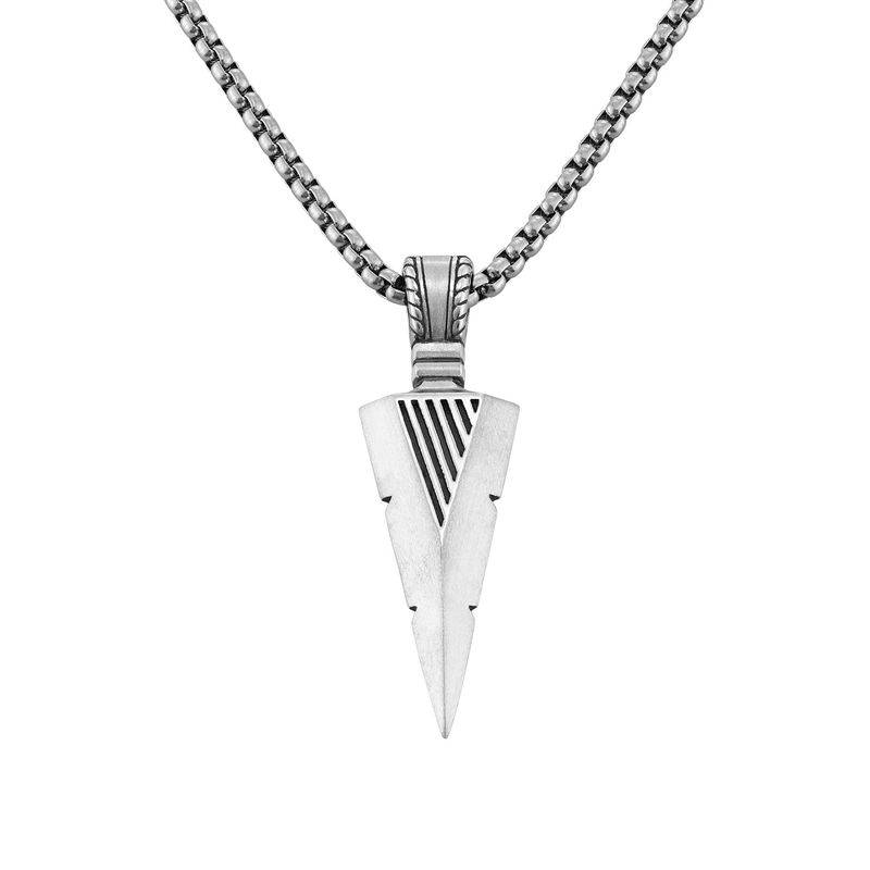 Arrow Necklace for Men in Sterling Silver product photo