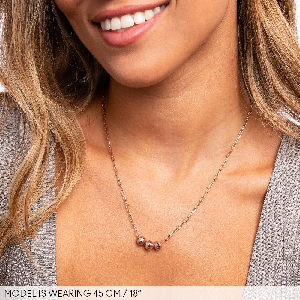 "Balance" halskæde i rosaforgyldt sølv-3 produkt billede