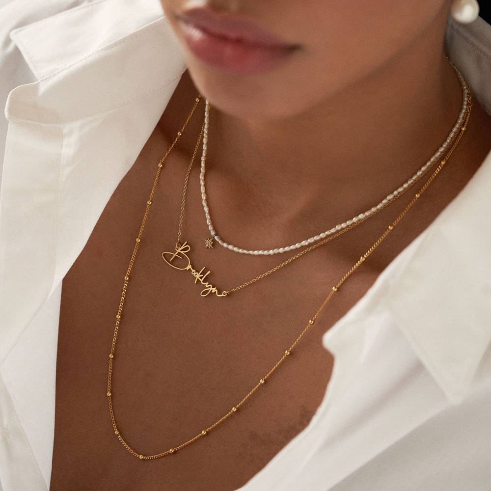 Paris Name Necklace in 18k Gold Vermeil-3 product photo
