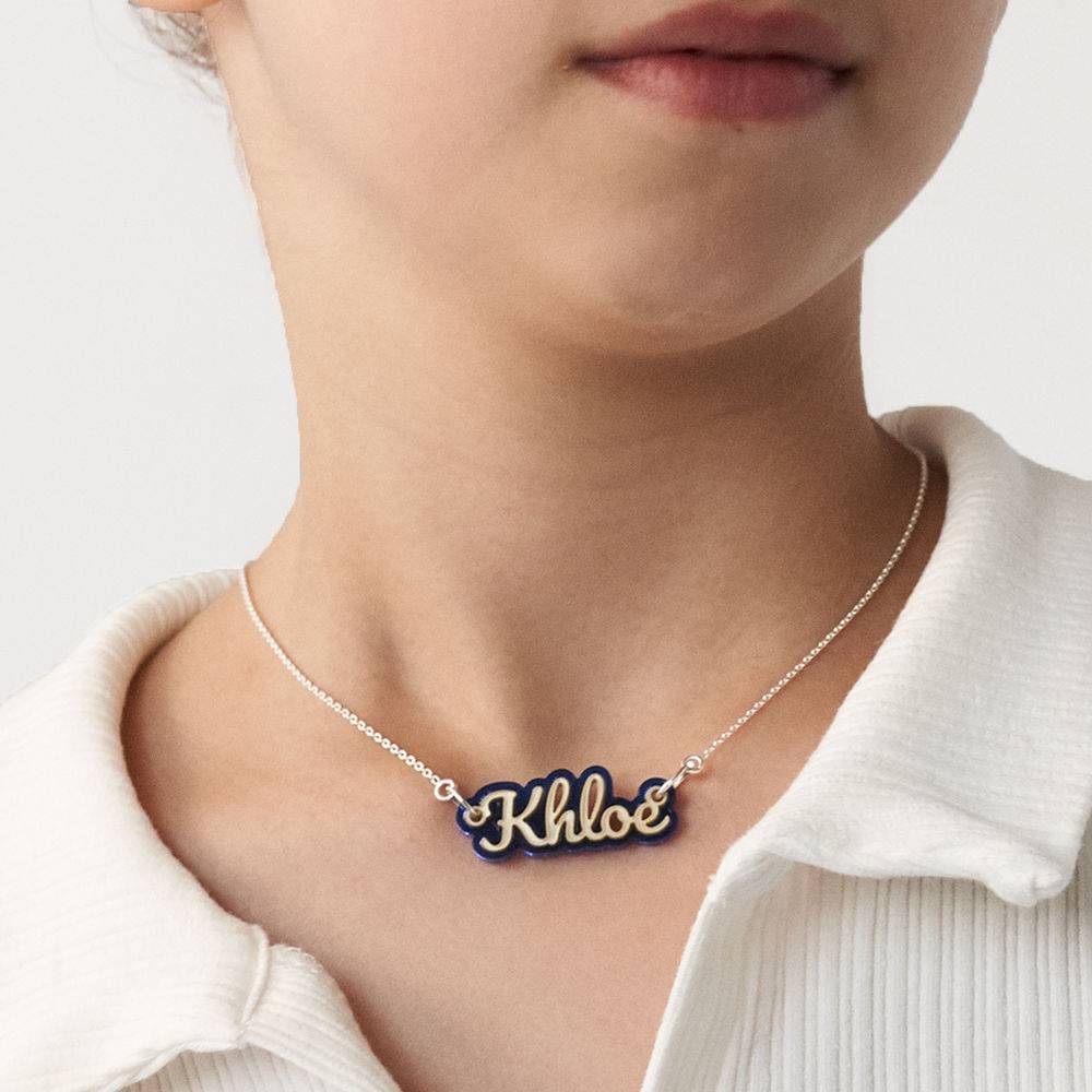 "Lisa" halskæde med børnenavn-8 produkt billede