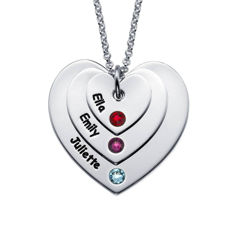 Birthstone Heart Necklace for Mums product photo