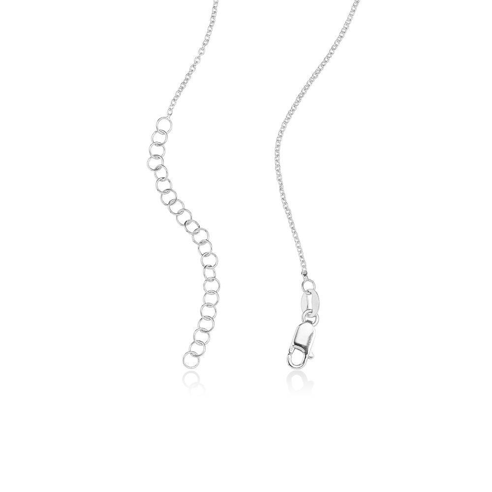 Terry Diamond Heart Necklace with Engraved Names in Sterling Silver-5 product photo