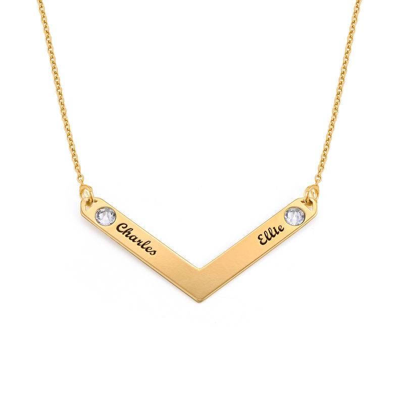 Birthstone Personalised Family Necklace in Gold Plating-1 product photo