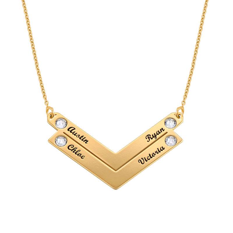 Birthstone Personalised Family Necklace in Gold Plating-3 product photo