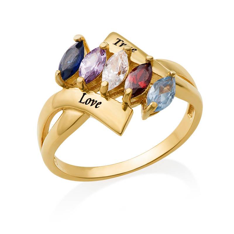 Birthstone Ring for Mum with Gold Plating product photo