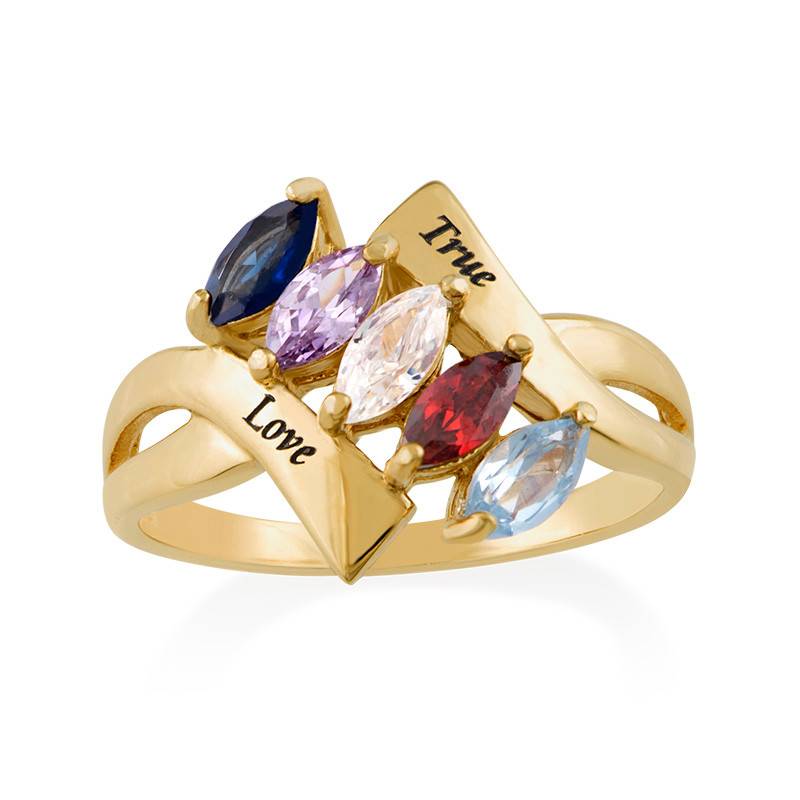 Birthstone Ring for Mum with in 18ct Gold Plating-1 product photo