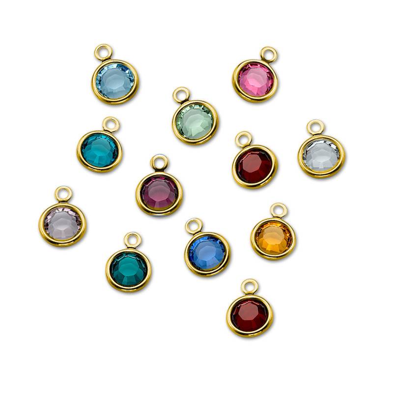 Birthstones with Lining in 18ct Gold Plating product photo