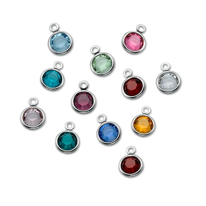 Birthstones with Lining in Sterling Silver product photo
