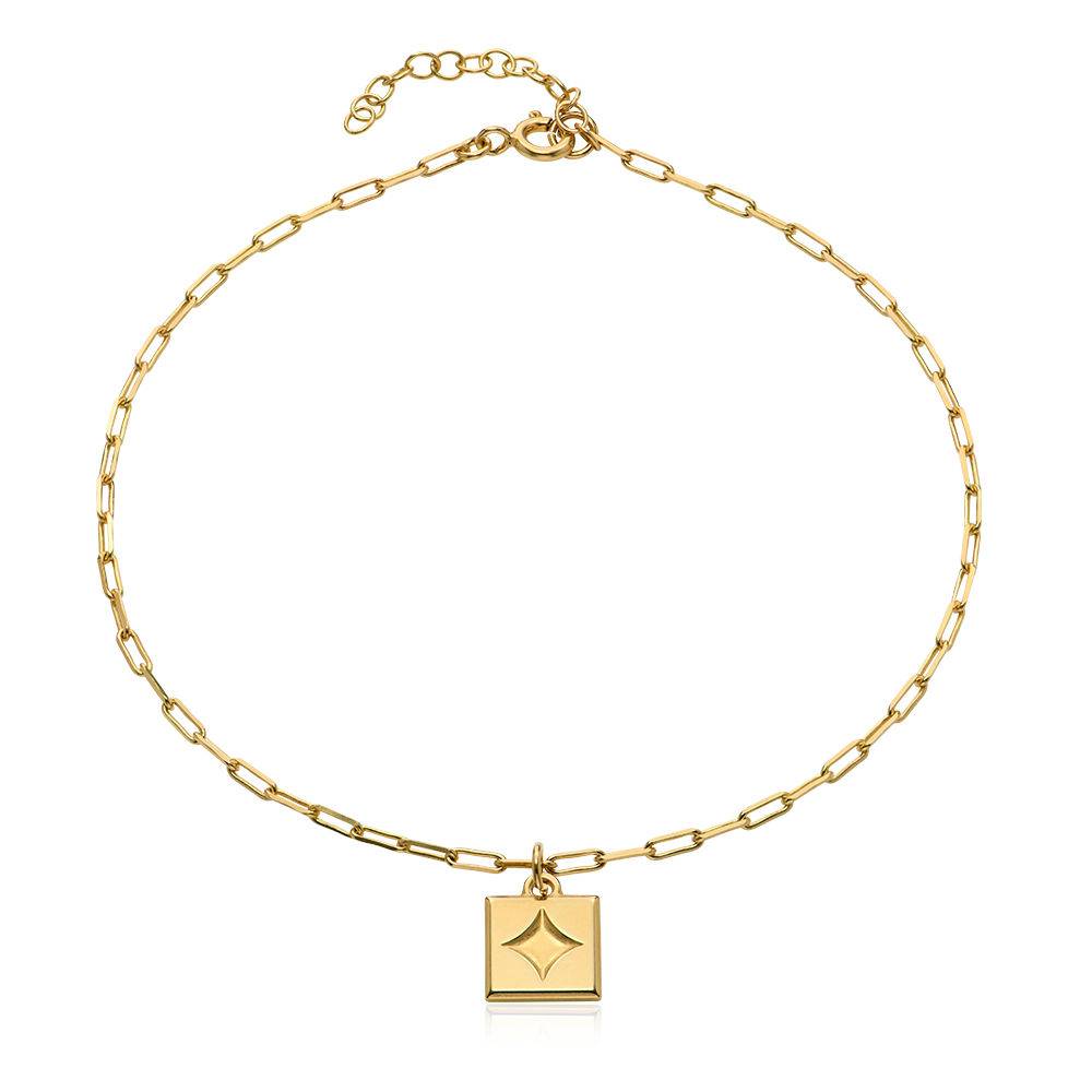 Domino ™ Block Initial Anklet in 18k Gold Vermeil product photo