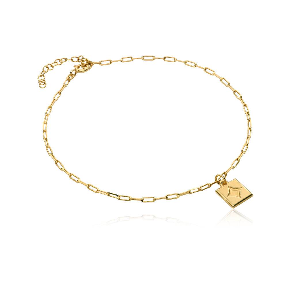 Block Anklet in 18ct Gold Vermeil-5 product photo