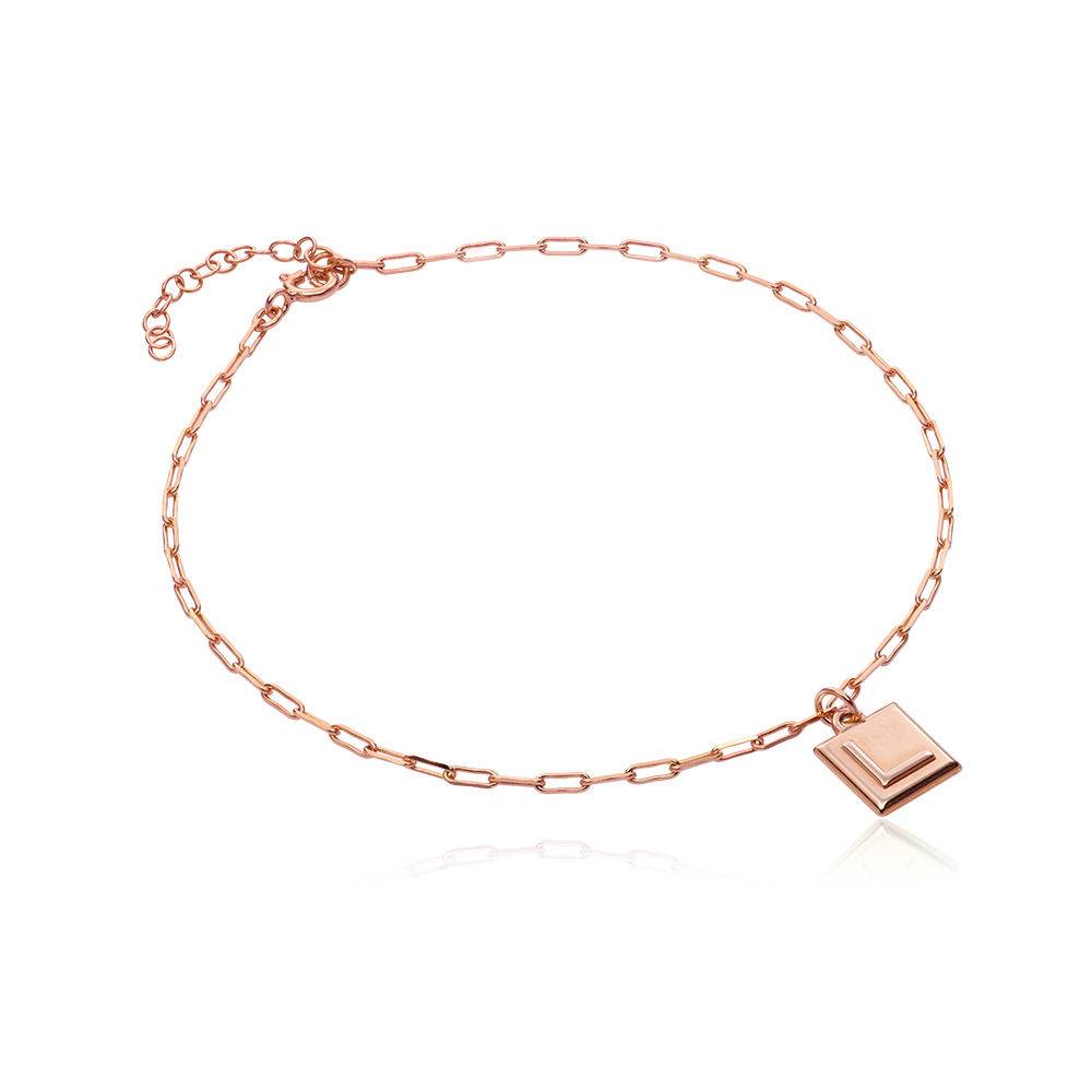 Block Anklet in 18ct Rose Gold Vermeil-2 product photo