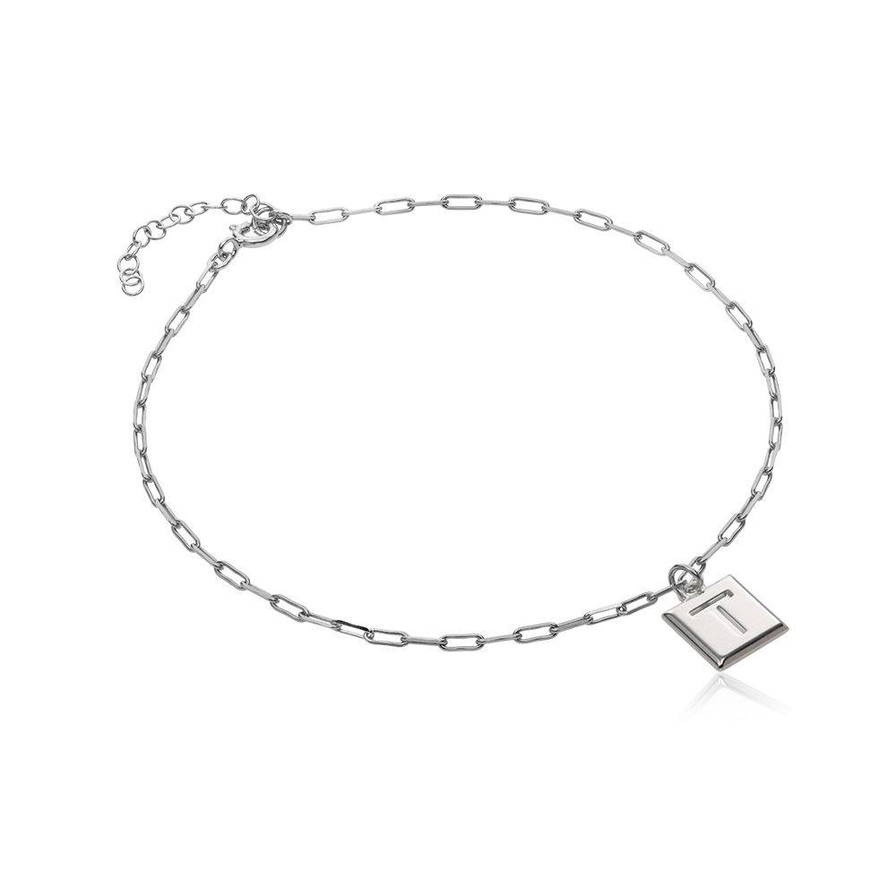 Block Anklet in Sterling Silver-4 product photo