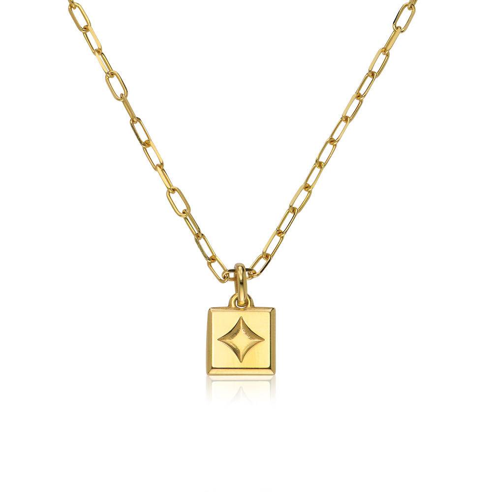Block Necklace in 18ct Gold Vermeil-2 product photo