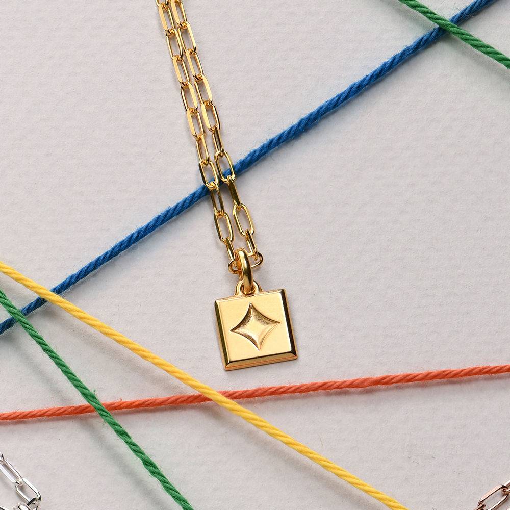 Block Necklace in 18ct Gold Vermeil-5 product photo