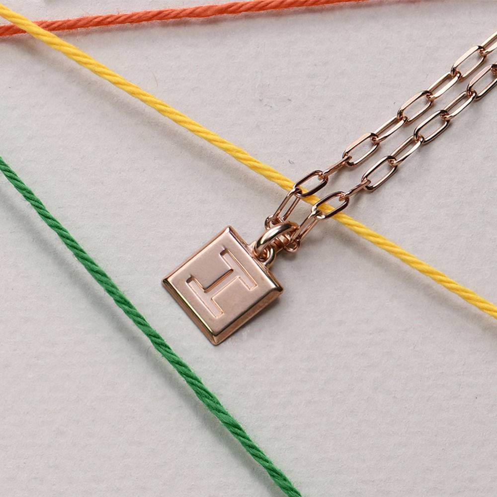 Domino™ Collar de bloques en oro Vermeil rosa de 18k foto de producto