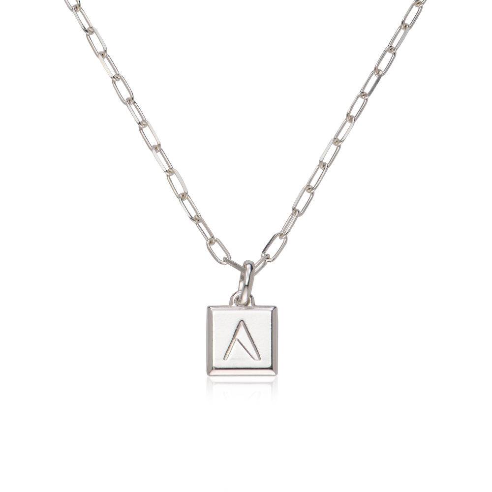 Domino ™ Block Initial Necklace in Sterling Silver product photo