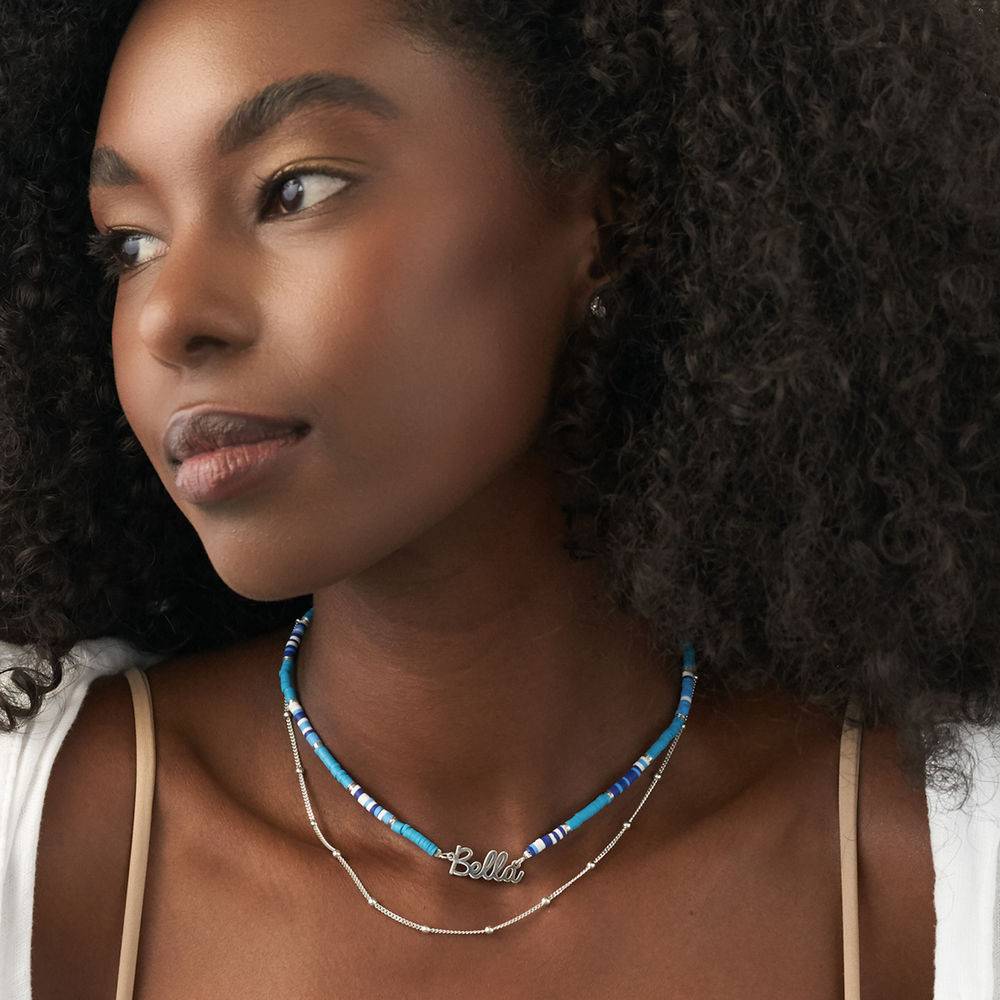Collar con nombre "Ocean Breeze" en plata de ley Collar con nombre "Ocean Breeze" en plata de ley foto de producto