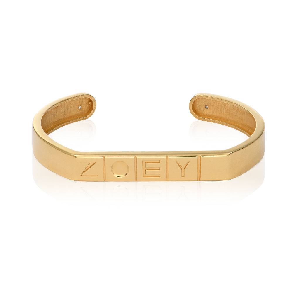 Domino ™ Unisex Board Cuff with Diamonds in 18K Gold Vermeil product photo