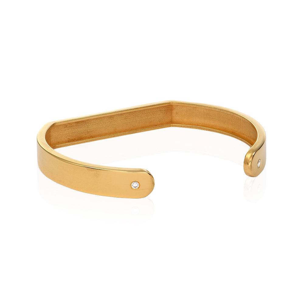 Domino ™ manchet armband met diamanten in 18k goud vermeil-7 Productfoto