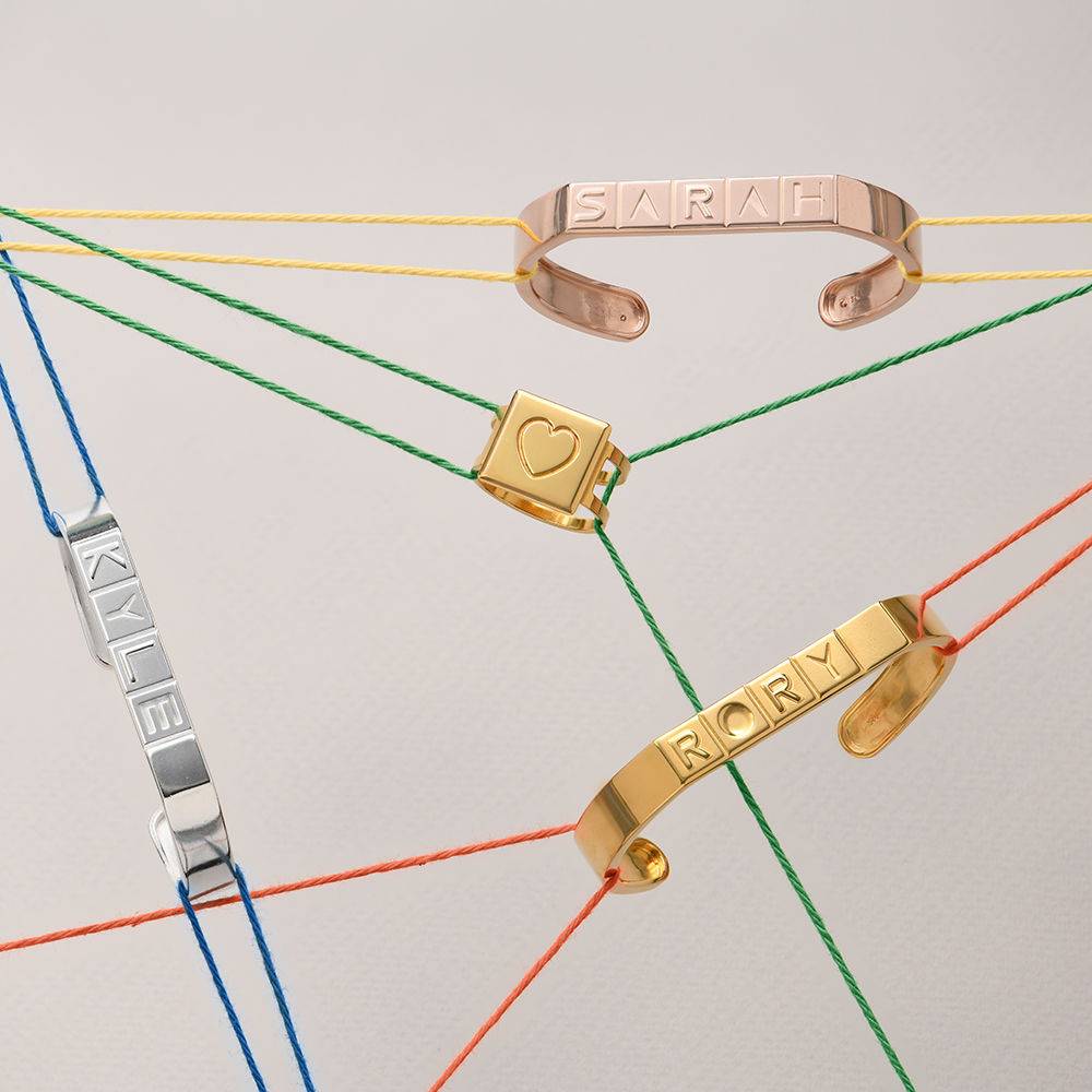 Domino ™ manchet armband met diamanten in 18k goud vermeil-2 Productfoto