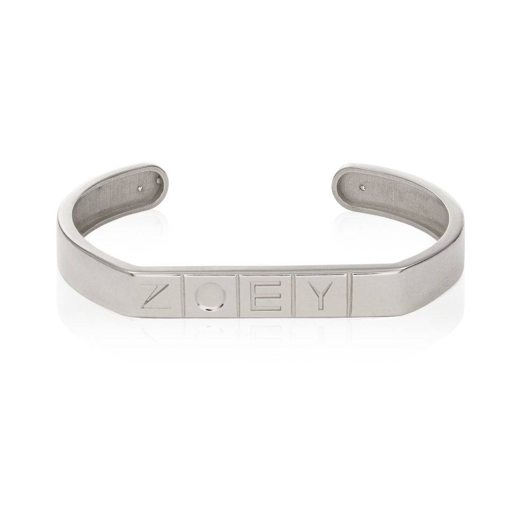 Domino ™ Unisex Board Cuff with Diamonds in Sterling Silver product photo