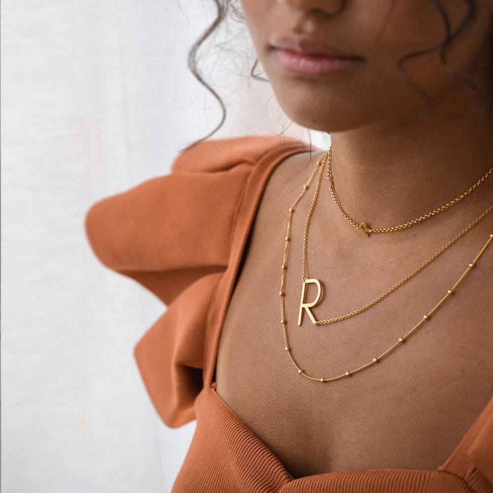 Bobble Chain Necklace- Gold Vermeil-3 product photo