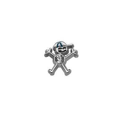 Boy with CZ Stone Charm for Floating Locket product photo