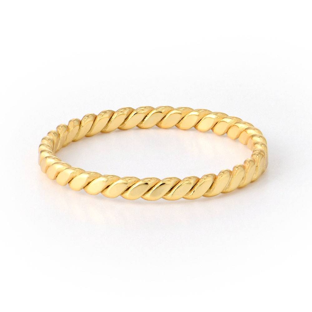 Dainty Braided Ring in Gold Vermeil product photo