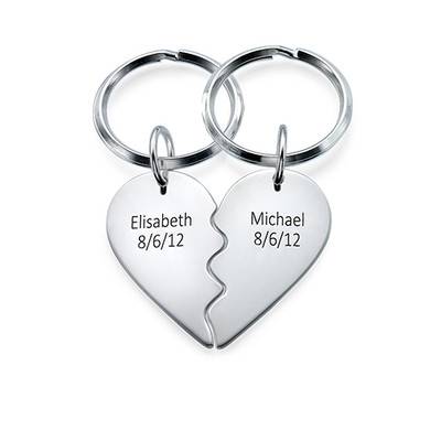 Breakable Heart Keyring in Sterling Silver product photo
