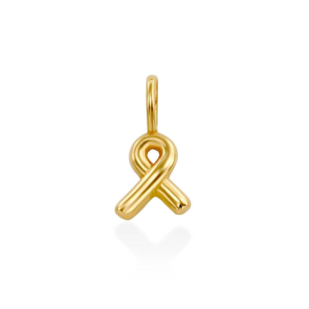 Breast Cancer Awareness Charm in 18K Gold Plating For Linda Necklace product photo