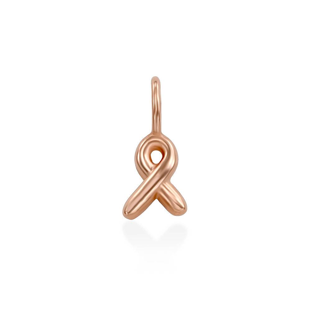 Breast Cancer Awareness Charm in 18K Rose Gold Plating For Linda Necklace product photo