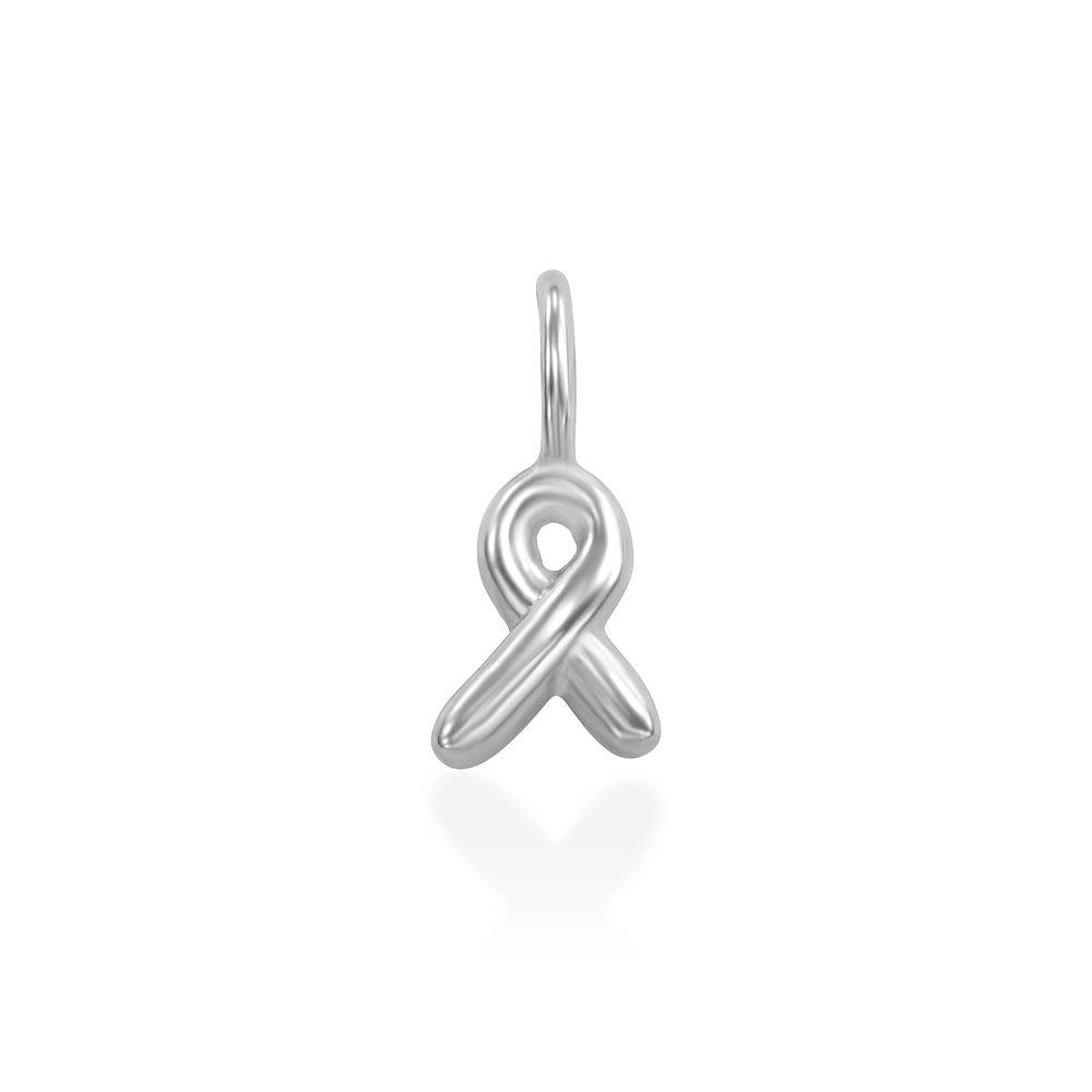 Breast Cancer Awareness Charm in Sterling Silver For Linda Necklace product photo