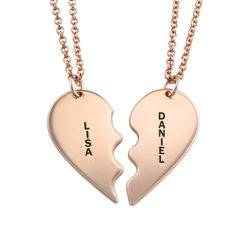 Kkjoy Collana con ciondolo a forma di cuore con puzzle color