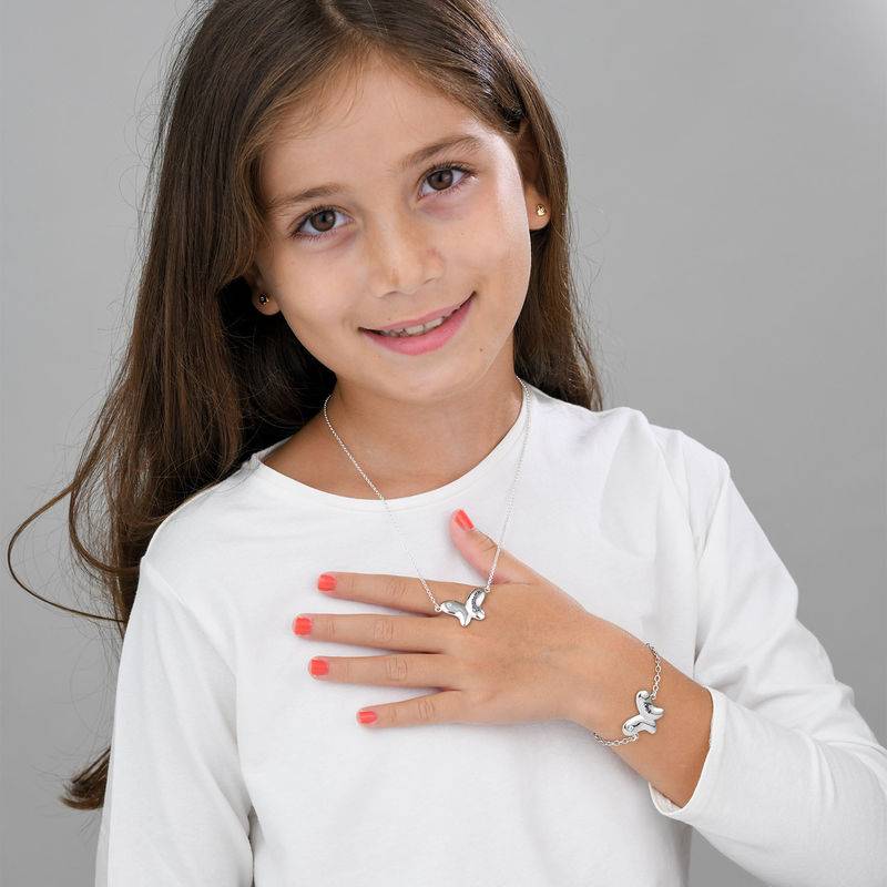 Pulsera de mariposa para niñas en plata 925 con circonia cúbica foto de producto