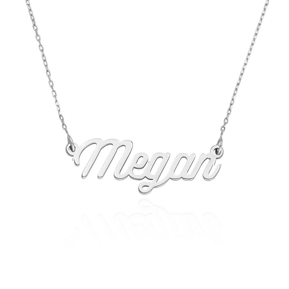 Twirl Script Name Necklace in 14ct white gold product photo