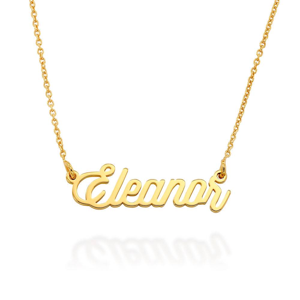 Twirl Script Name Necklace in Gold Plating product photo