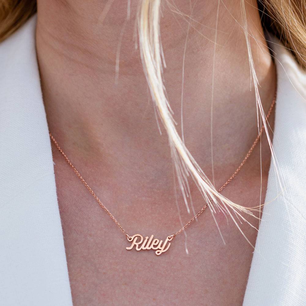 Twirl Script Name Necklace in Rose Gold Plating-1 product photo
