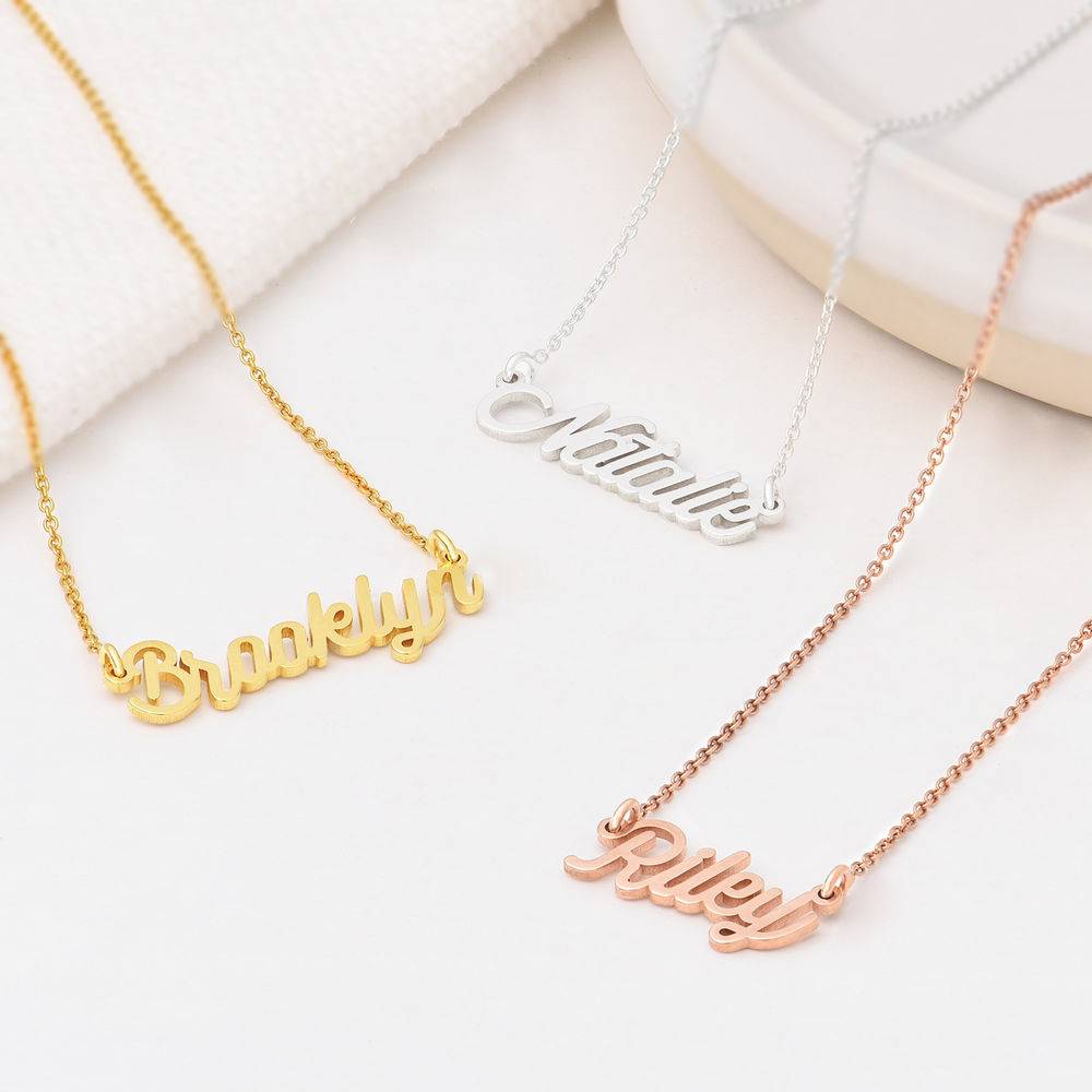 Twirl Script Name Necklace in Sterling Silver-2 product photo