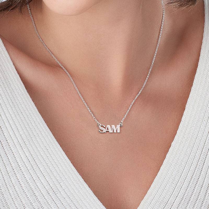 Capital Letters Name Necklace in Sterling Silver-4 product photo