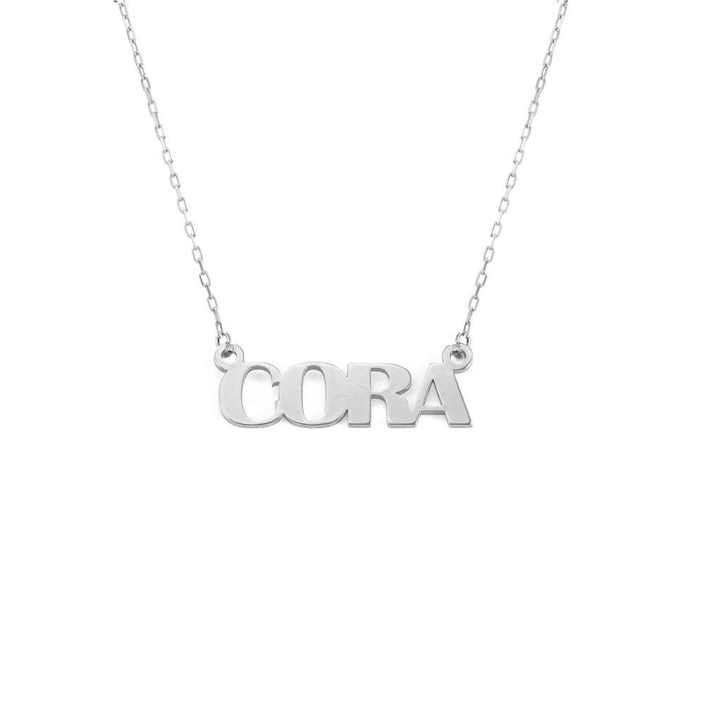 Capital Letters Name Necklace with 10K White Gold-2 product photo