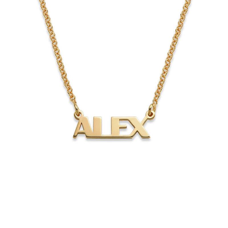 Capital Letters Name Necklace with 18ct Gold Plating-4 product photo