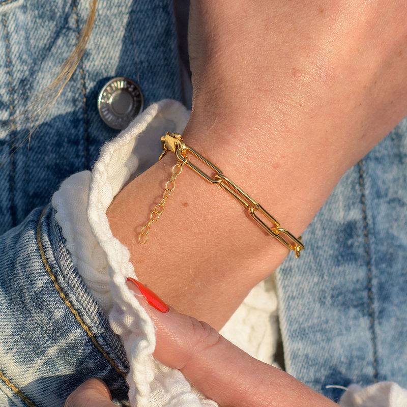 Paperclip Bracelet in 18ct Gold Vermeil-1 product photo