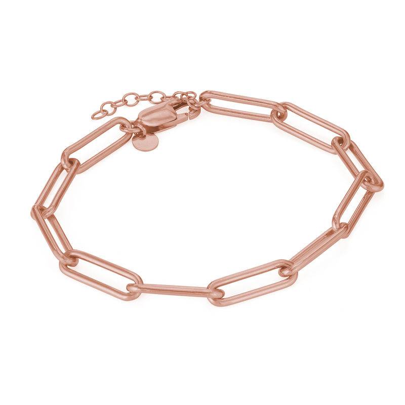 Paperclip Bracelet in 18K Rose Gold Plating product photo
