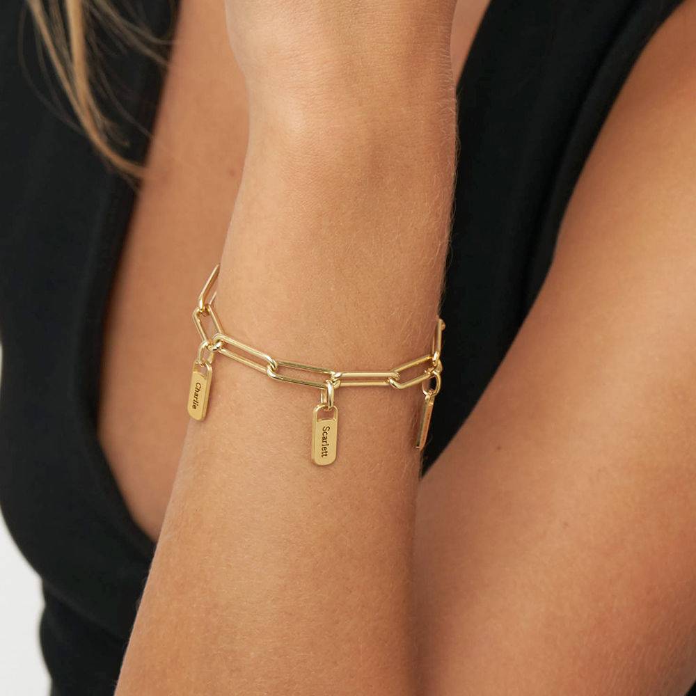 Rory Chain Link Bracelet with Custom Charms in 18K Gold Vermeil product photo