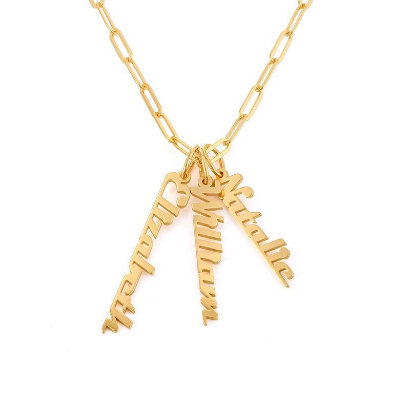 Paperclip Chain Link Name Necklace in 18K Gold Plating product photo