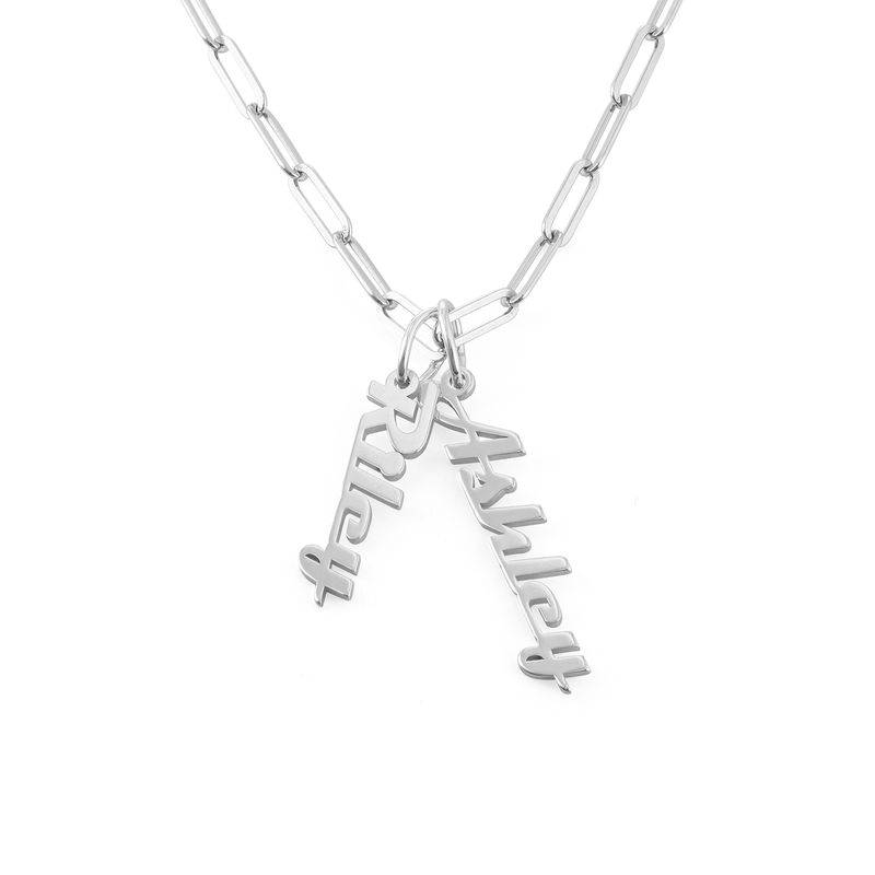 Link halskæde med navn i Sterlingsølv-1 produkt billede